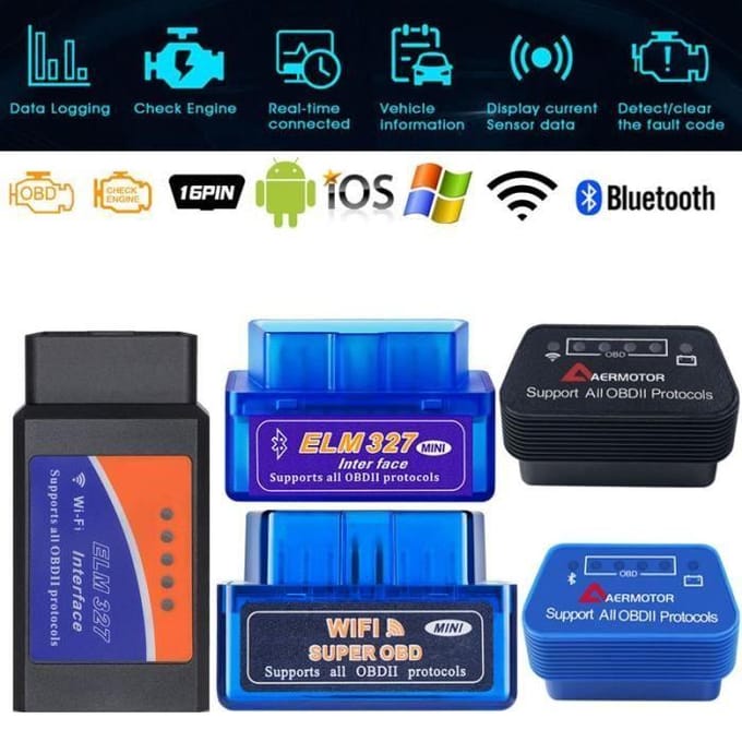Pour BMW E90 E46 E60 E39 E36 E87 E84 X5 E70 X3 X6 M3 M5 WIFI ELM327 OBD2 Scanner Bluetooth ELM327 OBD2 Scanne Bleu
