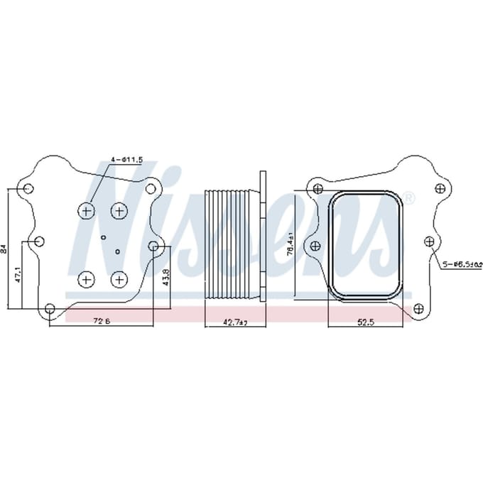Olie radiator, motorolie NISSENS 91250