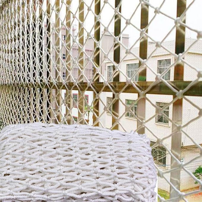 Veiligheidsnet - Anti-valnet - Huisdieren beschermen - Scheurbestendig nylon - 6 x 6 meter - Wit