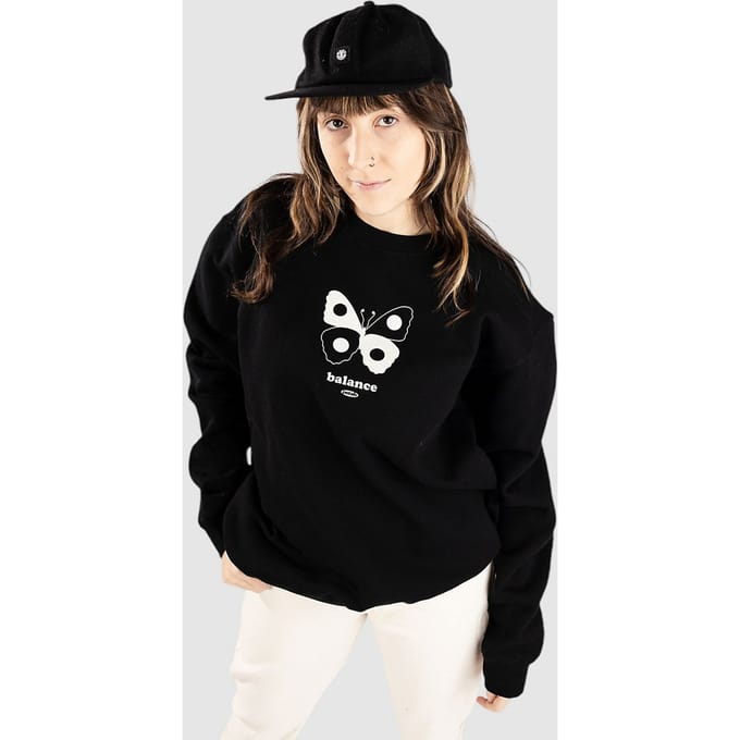 Petals and Peacocks Balance Crewneck Sweater zwart