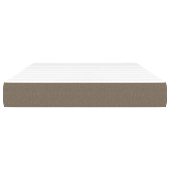 vidaXL - Pocketveringmatras - medium - 120x200x20 - cm - stof - taupe