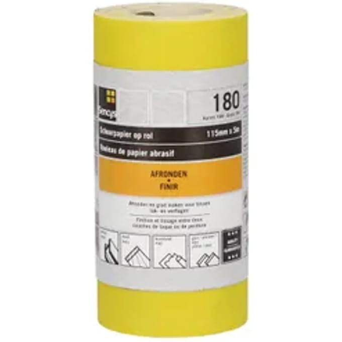 Sencys Schuurrol - P180 - Geel A-o - 115mmx5m