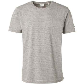 T-shirt No Excess T-Shirt Streep Melange Off-White