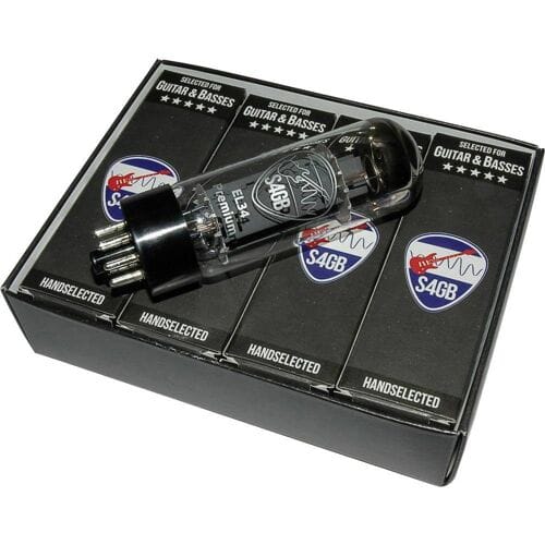 BTB Vertrieb EL34 S4GB Premium Elektronenbuis Matched Kwartet Geselecteerd voor Gitaren Eindpentode Aantal polen: 8 Fitting: Octal 4 stuk(s)