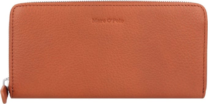 Marc O'Polo Leren Portemonnee Emilie Zip Around Wallet Classic Cognac Bruine