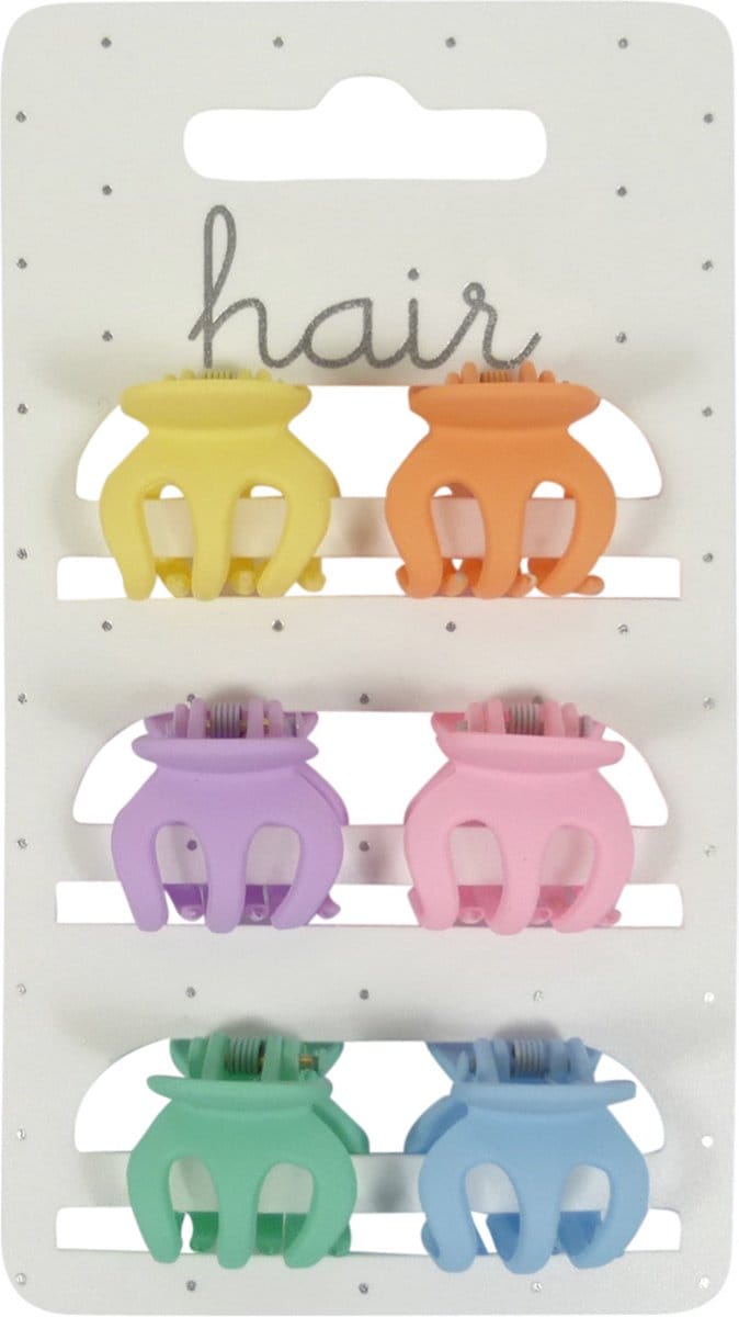 Haarklem - Kappersklem - Spinmodel 2.0cm - Mat Finish - Lichte Bright Tinten