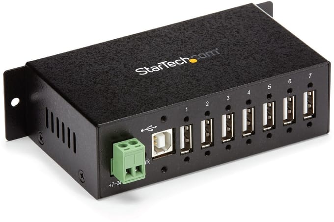 StarTech.com Industriële USB-hub USB 2.0 USB hub - 7 - Zwart