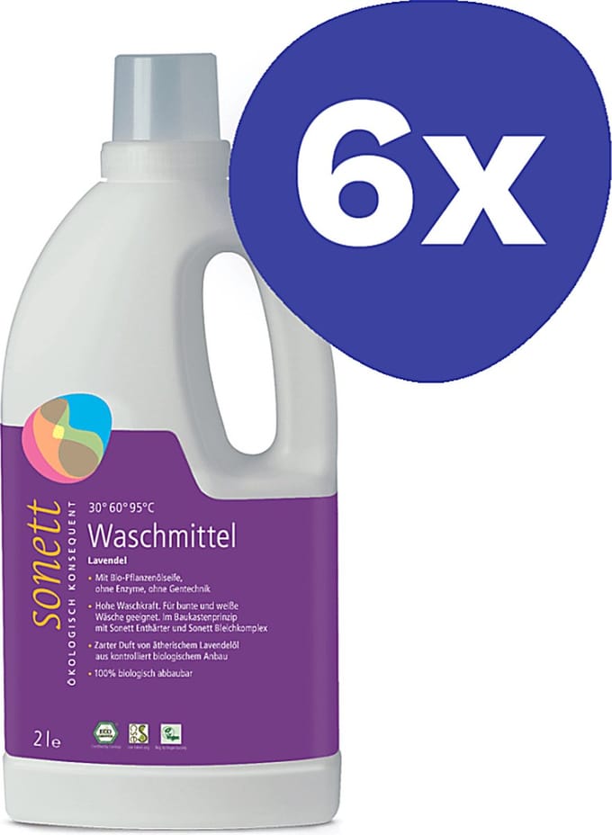 Sonett Vloeibaar Wasmiddel Lavendel (6x 2L)