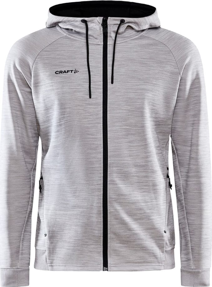 Craft Unify Jas Met Kap Heren - Grijs Gemeleerd | Maat: 3XL