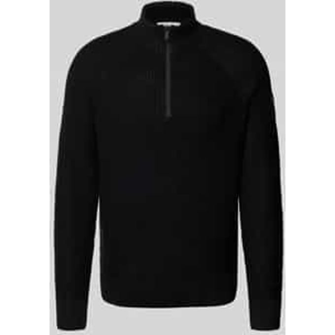 Tom Tailor Denim - Troyer gebreide trui - Maat S - Black