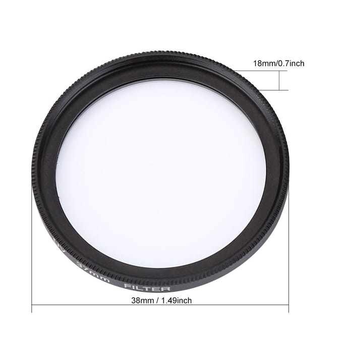 UV 37mm Beschermend Lensfilter voor YI II 4K Actiesport Camera brown