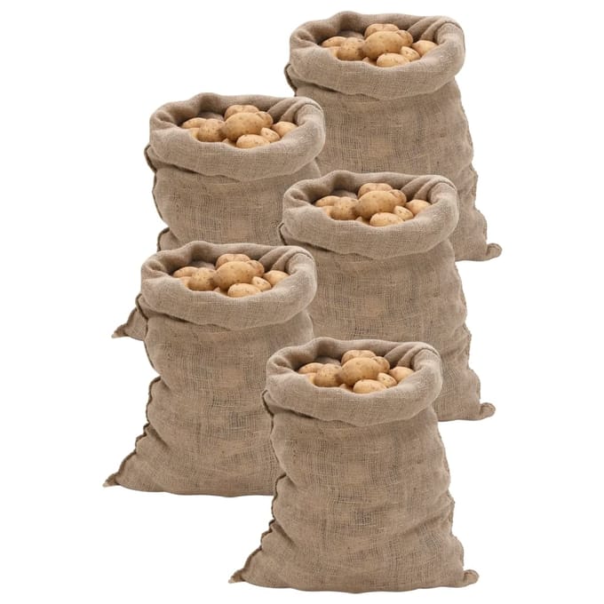 vidaXL - Jutezakken - 5 - stuks - 60x105 - cm - 100% - jute - 220 - g/m²