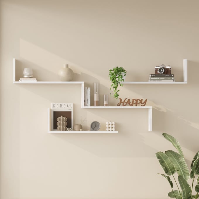 Wandrek Vepinshul set van 3 wit [en.casa]