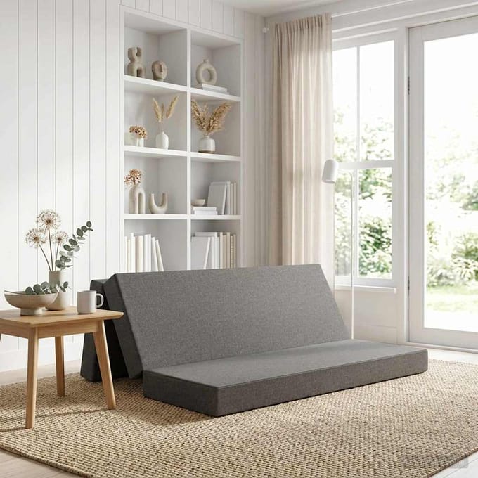 vidaXL - Vouwbare - Sofa - Bed - 180 - x - 67 - x - 45 - cm - Lichtgrijs