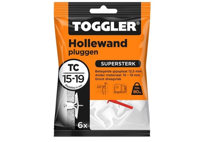 Toggler Hollewandplug TC 16-19 mm - 6 Stuks