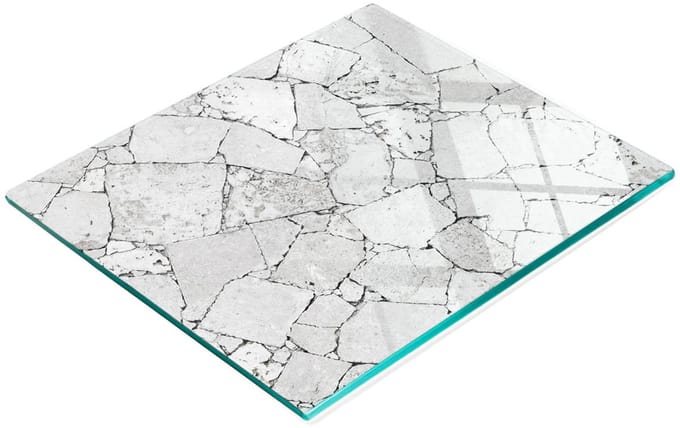 Multifunctionele decoratieve keukenplank van gehard steen, 60x52 cm