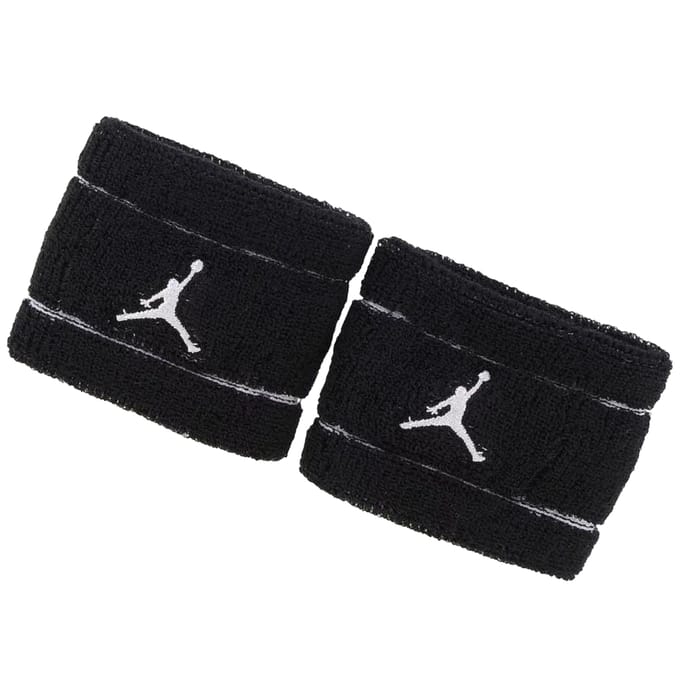 Nike Jordan Badstof Polsband (Set van 2) (Zwart)