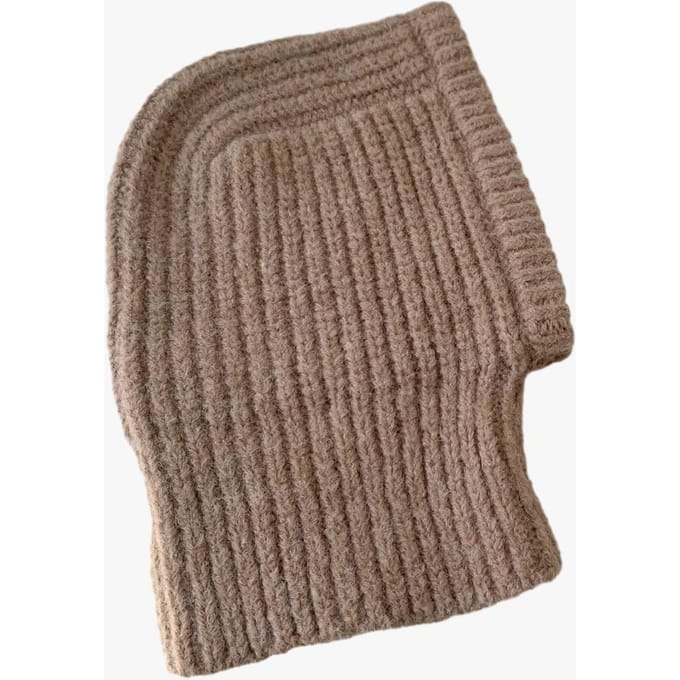 Gebreide Muts Dames Sjaal Eendelig Wintermuts Pluche Warm en Modieus Veelzijdige Gebreide Muts Adjustable kameel