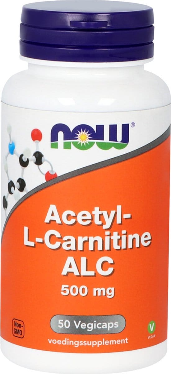 Now Acetyl-L-Carnitine 500 mg Capsules 50 st