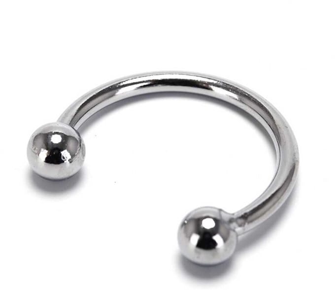 Eikelring RVS - 28MM – Met Kogeluiteinden – Intiem Accessoire – Staal