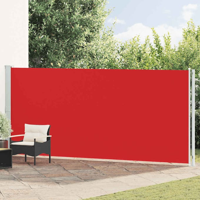 vidaXL - Tuinscherm - uittrekbaar - 180x600 - cm - rood