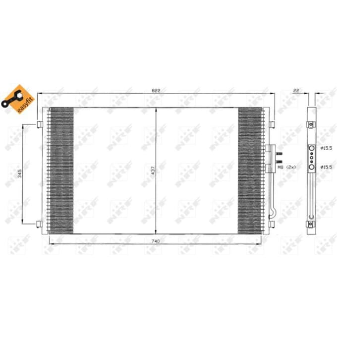 Condensator, airconditioning NRF 35383