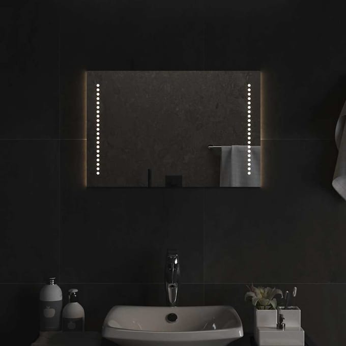vidaXL - Badkamerspiegel - LED - 60x40 - cm