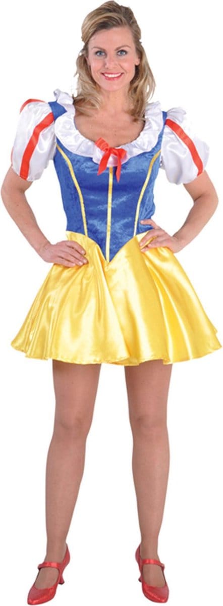 Sneeuwwitje Kostuum | Sexy Satijnen Sprookjes Sneeuwwitje | Vrouw | Medium | Carnaval kostuum | Verkleedkleding