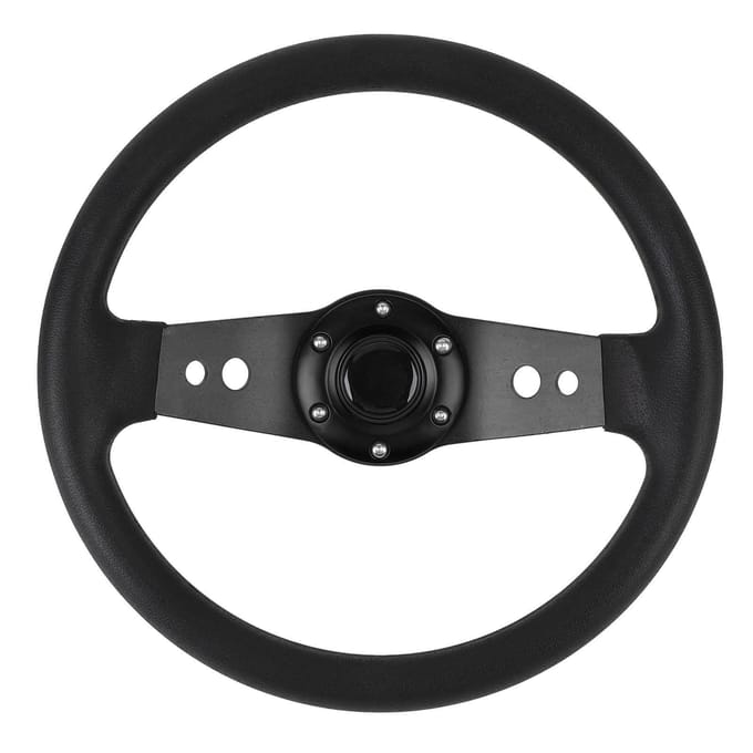13in Auto Stuurwiel PU Stijlvolle Look Schokbestendig Verbeterde Grip Eenvoudige Installatie Race Stuurwiel voor zwart