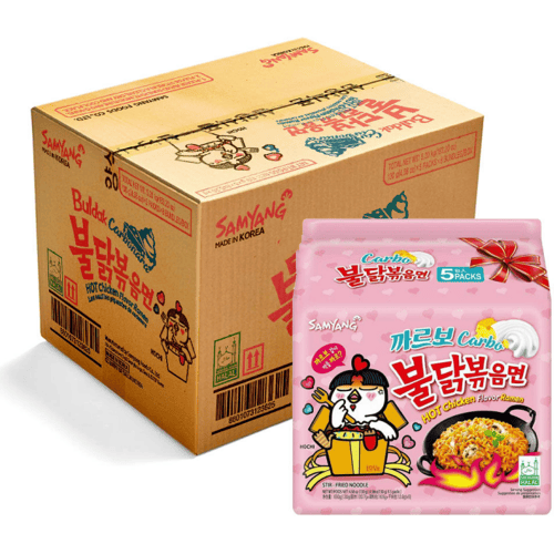 Samyang Buldak hete kip carbonara ramen - 130 g × 40 verpakkingen/doos (romig)