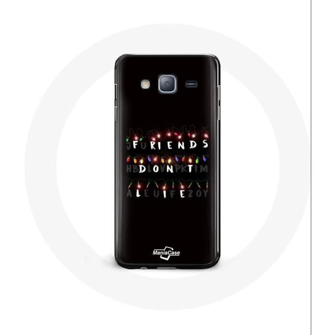 Coque pour Samsung Galaxy J3 2016 Stranger Things Affiche Friends Don't Lie Joyeux noël