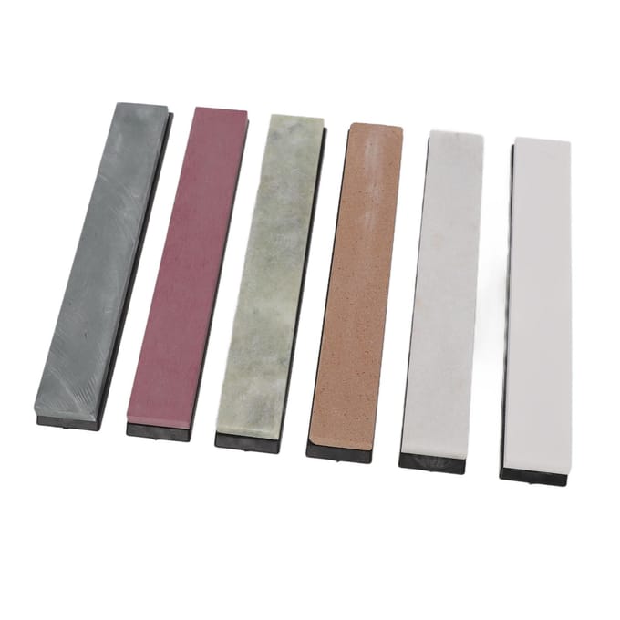 6PCS Messenslijpsteen Set 1000 3000 5000 6000 8000 10000 Korrels Dubbelzijdig Professioneel gray