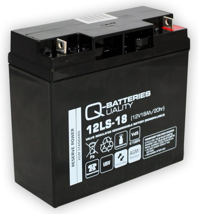 Lakuda Q-batterijen 12v-18ah 181x77x167 vds