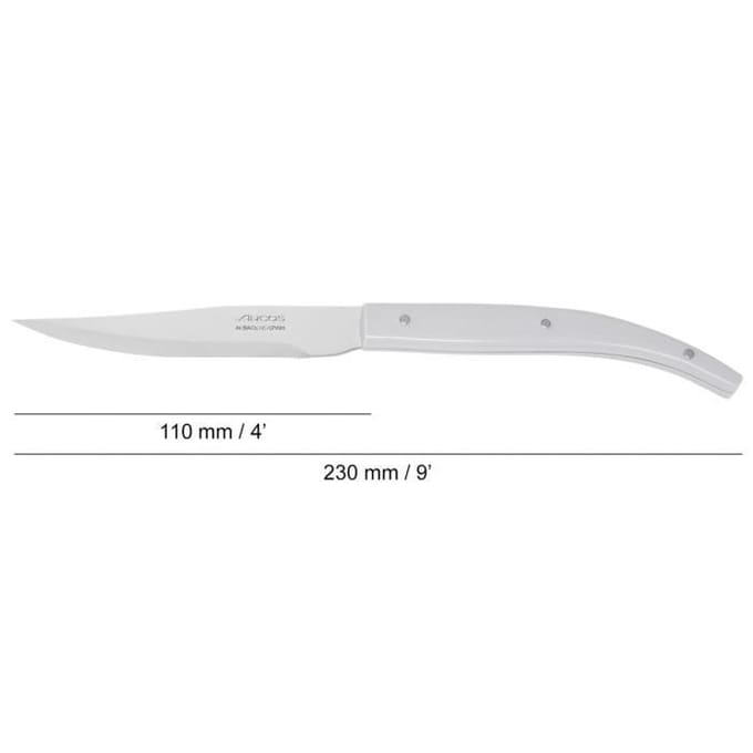 Couteaux à Steak - ARCOS - Set de 4 - Lame en Acier Inoxydable NITRUM® - Manche Ergonomique - 110/230 mm