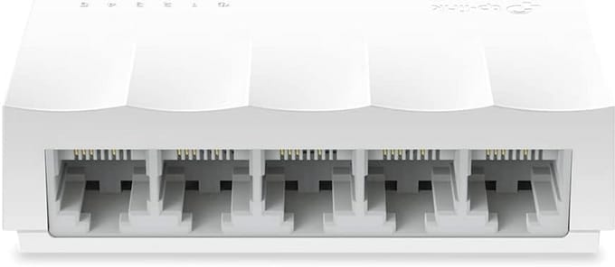 Desktop Switch - Netwerk Hub - Netwerk Uitbreiden - Stil en Energiezuinig - 5 Poorten - Wit