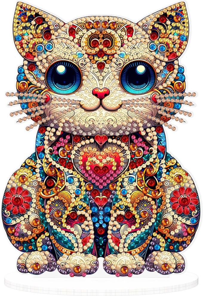 Ornament - BJP28 - Kat - Compleet pakket - Diamond painting - Diamond painting by Wietske