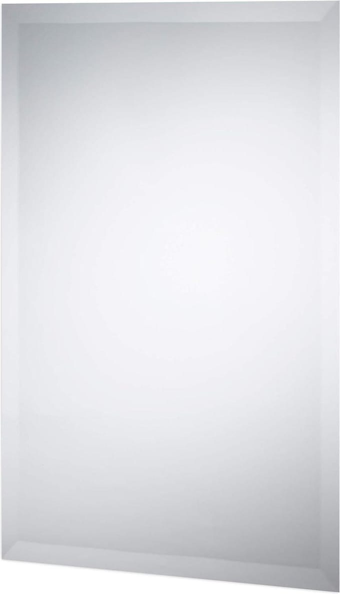 40x60 cm Horizontal & Vertical Faceted Mirror for Bathroom Hallway Toilet Glass - Wall Mirror Without Frame