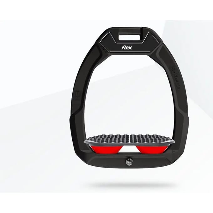 Zwarte/grijze/rode endurance veiligheidsstijgbeugels Flex-On Safe-On