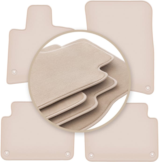 PREMIUM beige vloermatten voor: Audi Q7 I 4L SUV 2005-2015