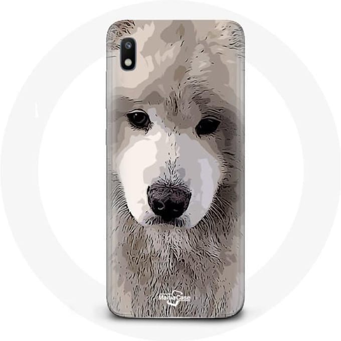 Case voor Samsung Galaxy A10 Samojeed grijze hondenras grijs