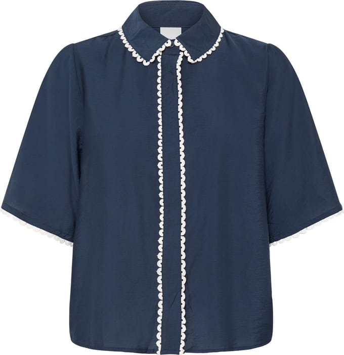 Ichi IHLENI SH Dames Blouse - Total Eclipse