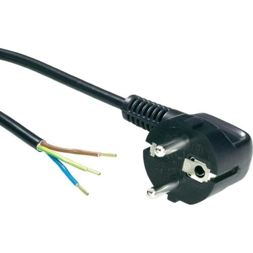 HOFTRONIC Netsnoer 1,5 meter - Europlug (Schuko) Geaard - 3x0.75 mm² - 220-240 Volt - Zwart