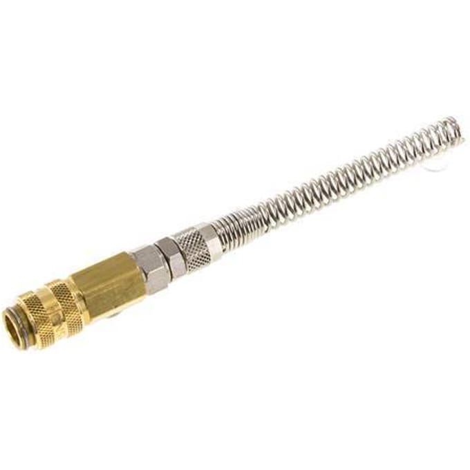 Messing DN 5 Luchtkoppeling Snelkoppeling 4x6 mm Push-On Buigbescherming Draaibaar