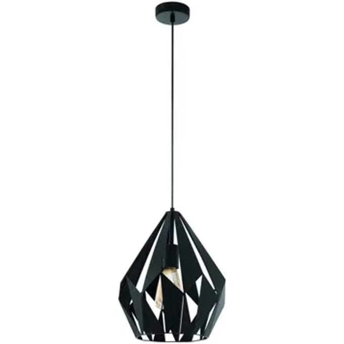 EGLO Carlton 1 Hanglamp - E27 - Ø 31 cm - Zwart