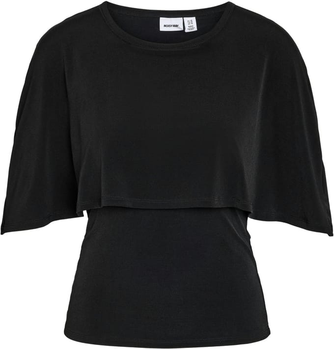 Noisy may T-shirt Nmbella S/s Cape Top 27038830 Black Dames Maat - L