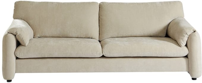 Vente-unique Driezitsbank in beige stof OPRALIO