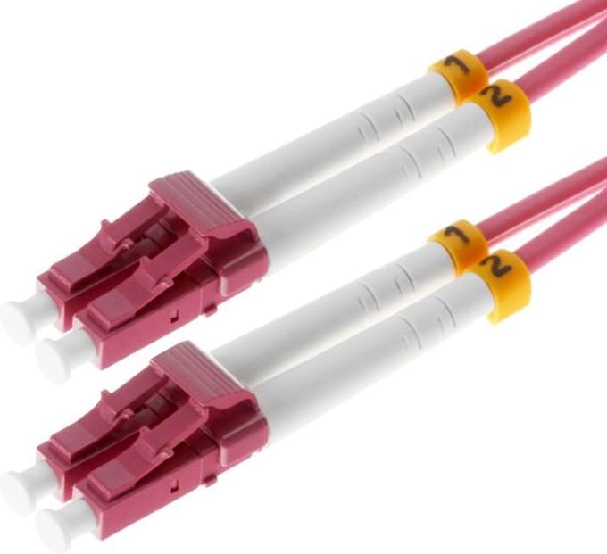 Helos 3m OM4 LC/LC Glasvezel kabel Violet
