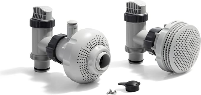 Intex 26004 set afsluiters + aansluitingen zwembad (38mm)  voor filterpompen met een maximaal debiet van 7m³.