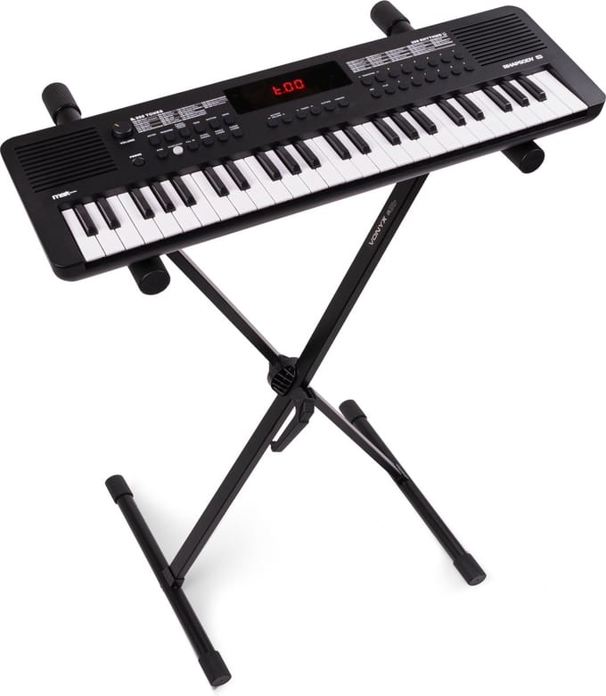 MAX Rhapsody49 keyboard set met 49 toetsen en standaard - Ideaal voor beginners - Met 300 ritmes - MIDI keyboard