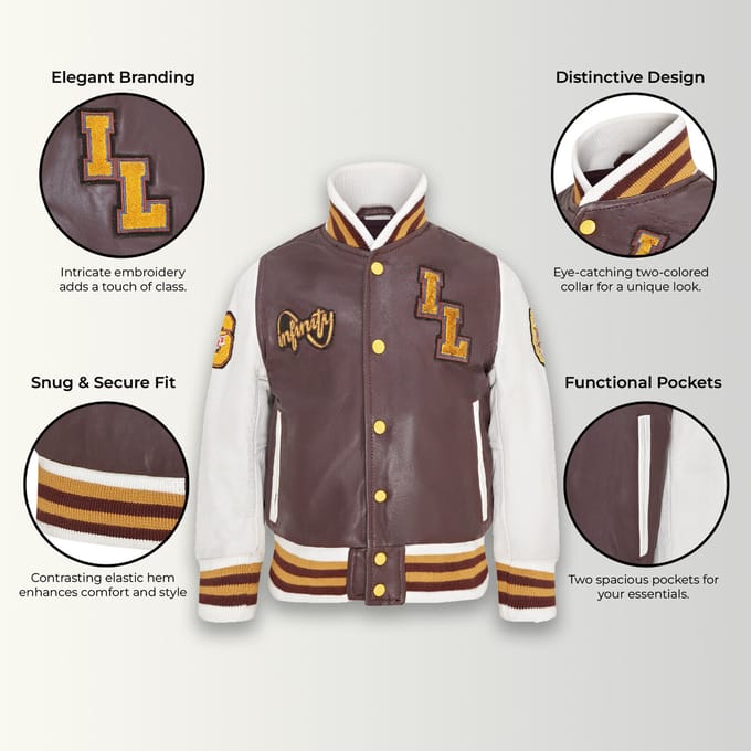 Letterman leren Varsity College bomberjack voor kinderen